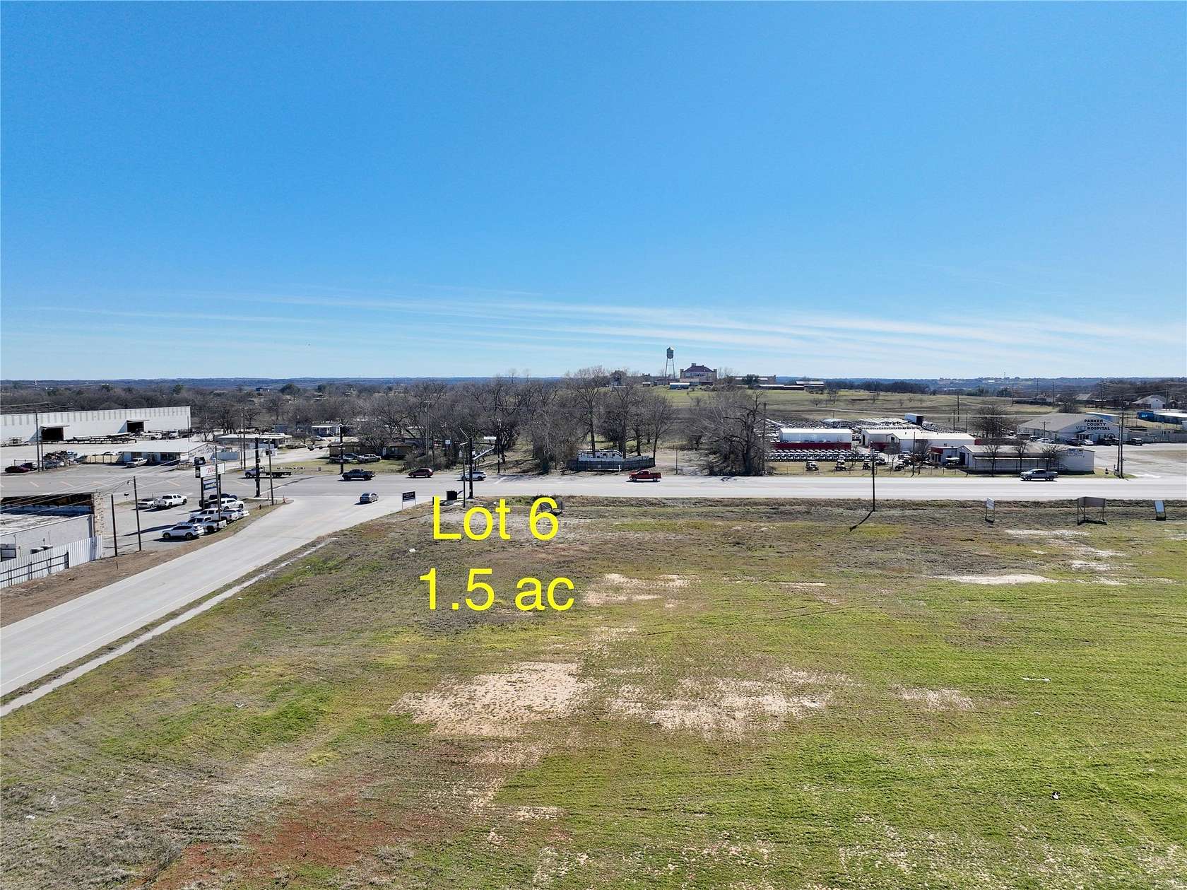 1.5 Acres of Commercial Land for Sale in Weatherford, Texas