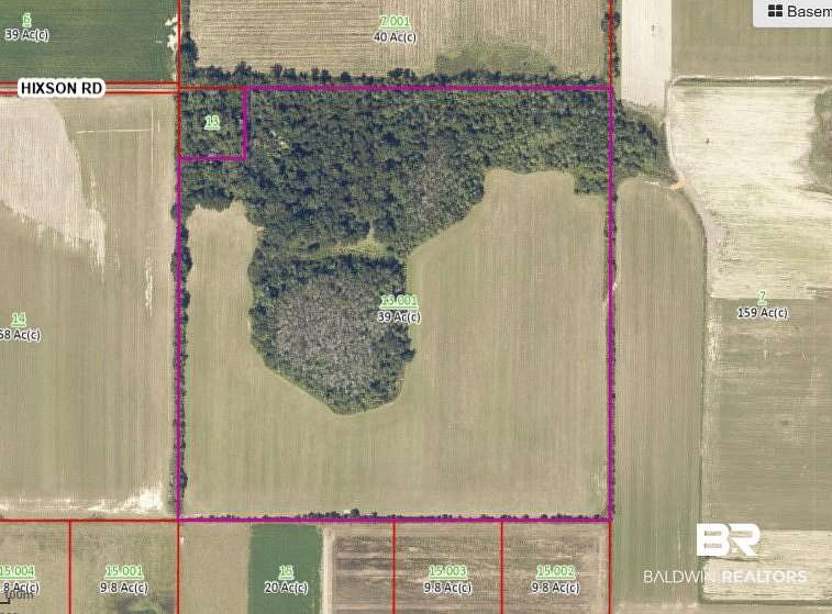 40 Acres of Agricultural Land for Sale in Elberta, Alabama