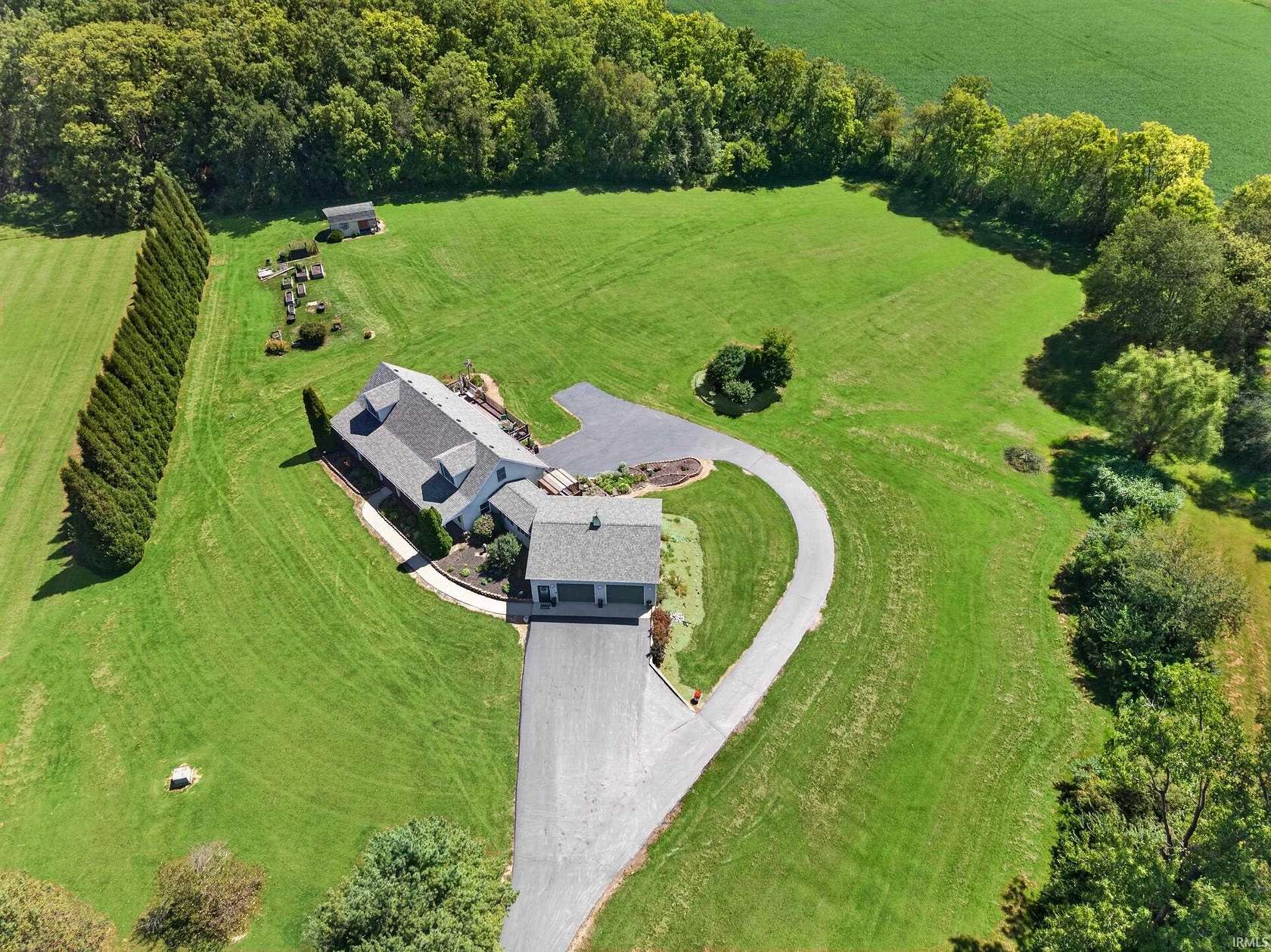 10.5 Acres of Recreational Land with Home for Sale in La Fontaine, Indiana
