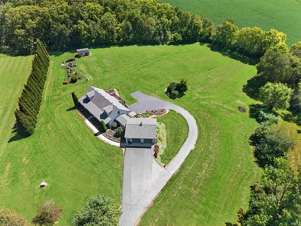 10.5 Acres of Recreational Land with Home for Sale in La Fontaine, Indiana
