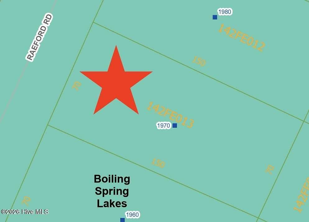 0.24 Acres of Residential Land for Sale in Boiling Spring Lakes, North Carolina