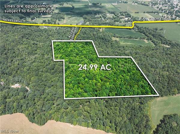 25 Acres of Recreational Land with Home for Auction in Strasburg, Ohio