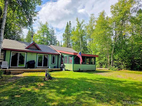 77 Acres of Recreational Land with Home for Sale in Gwinn, Michigan