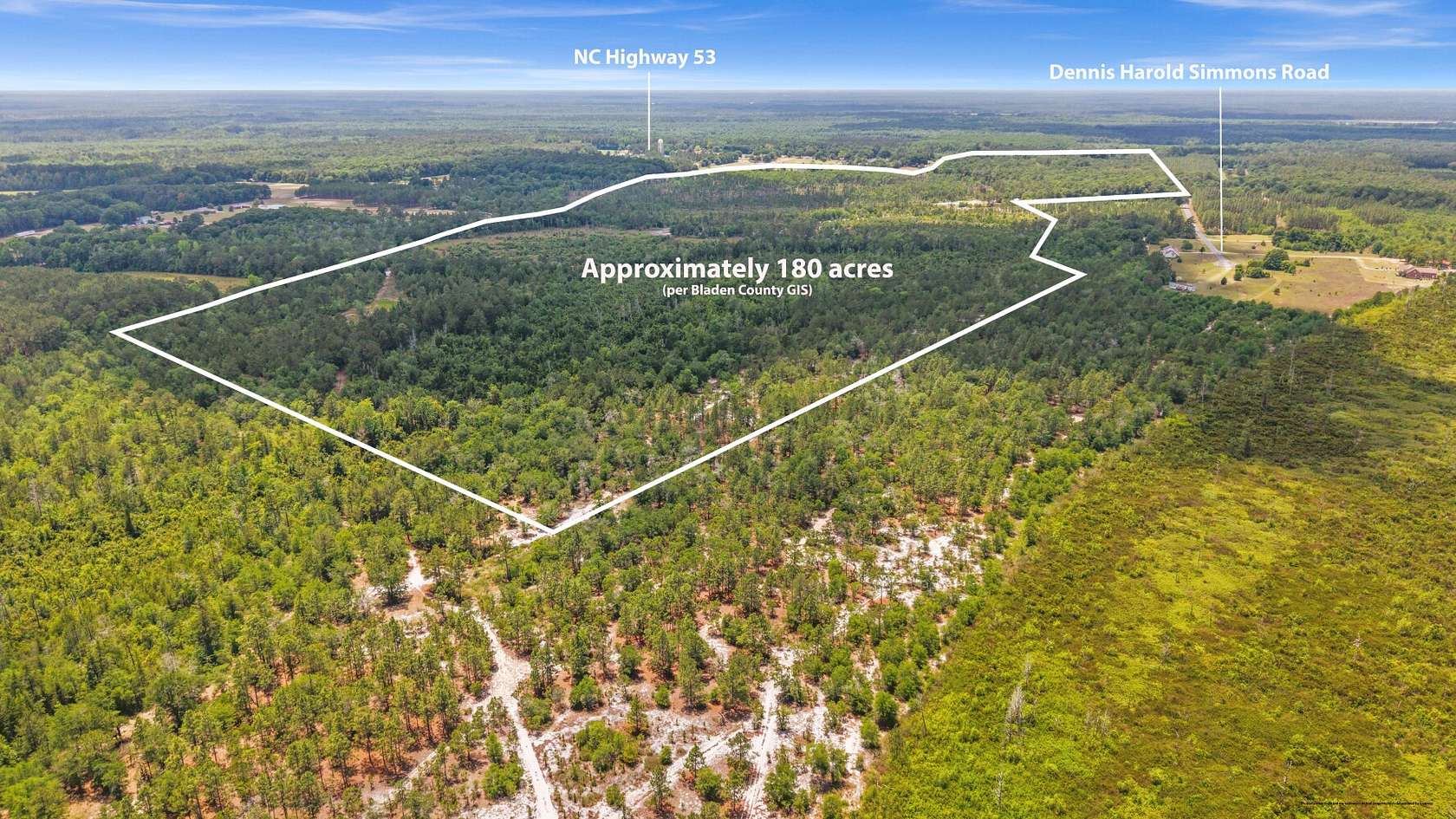 180 Acres of Recreational & Residential Land for Sale in White Oak, North Carolina