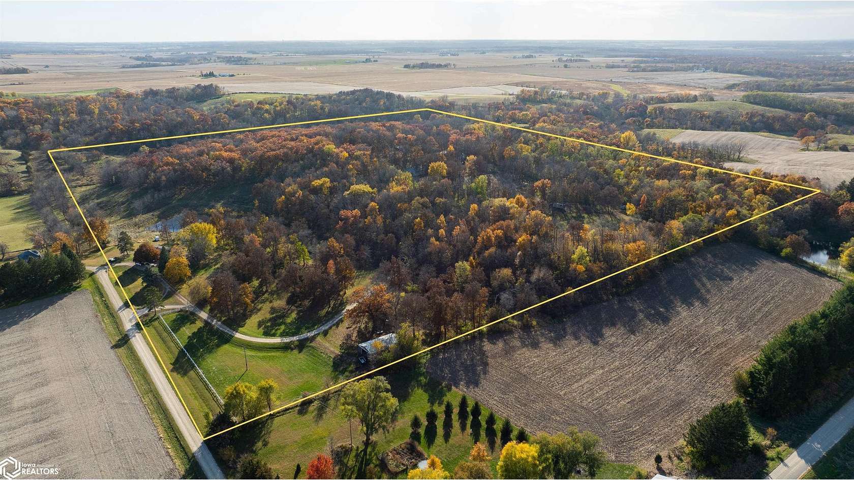 67 Acres of Recreational Land with Home for Sale in Mechanicsville, Iowa