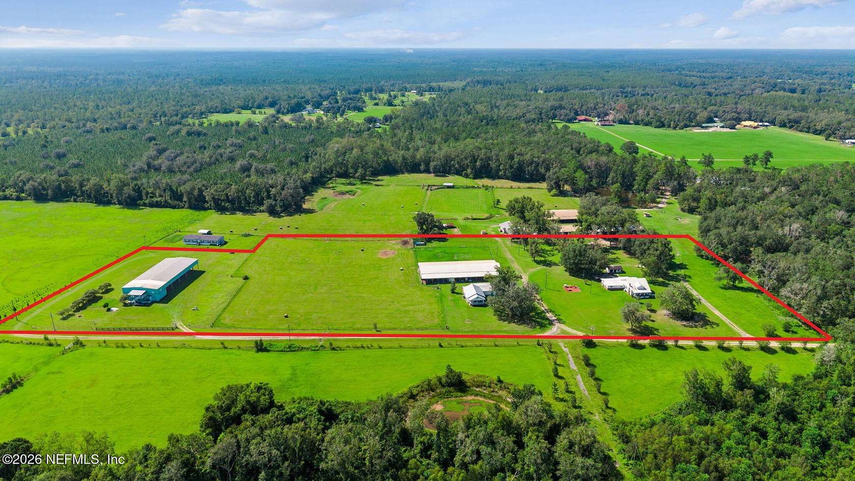9.5 Acres of Land with Home for Sale in Glen St. Mary, Florida