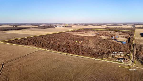 240 Acres of Recreational Land for Sale in Mount Vernon, Indiana