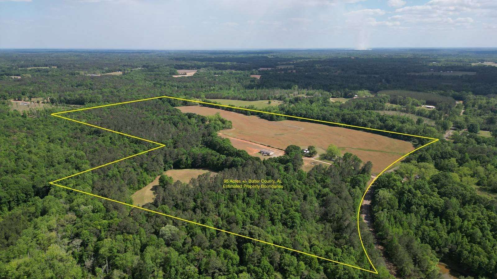 95 Acres of Land with Home for Sale in Honoraville, Alabama