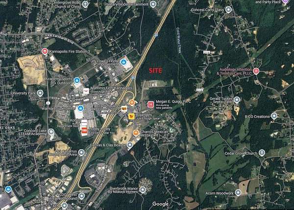 45.3 Acres of Commercial Land for Sale in Concord, North Carolina