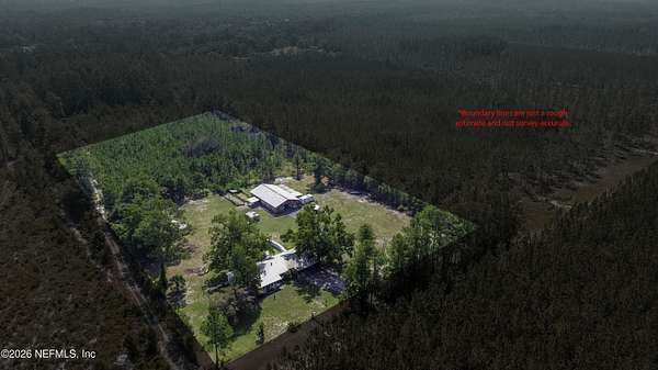 5 Acres of Land with Home for Sale in Hilliard, Florida