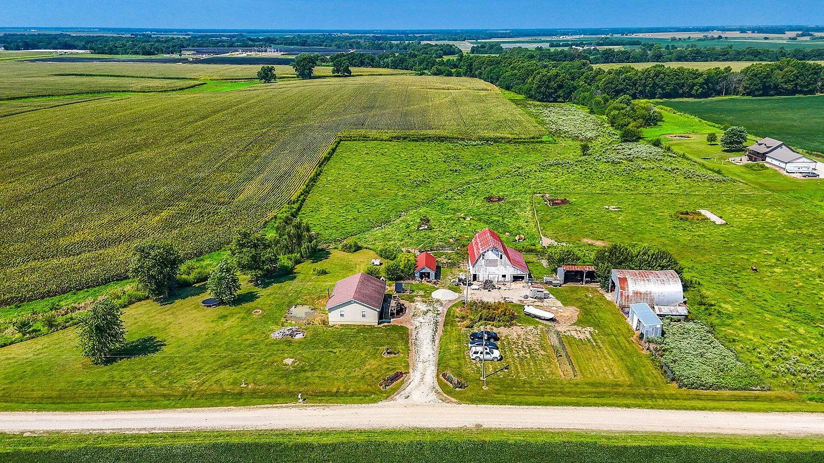 10.8 Acres of Land with Home for Sale in Vandalia, Missouri