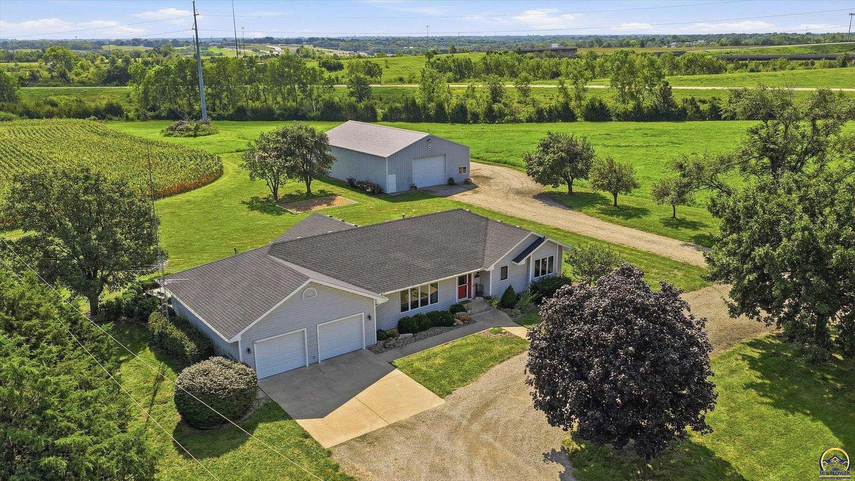 4.77 Acres of Land with Home for Sale in Topeka, Kansas