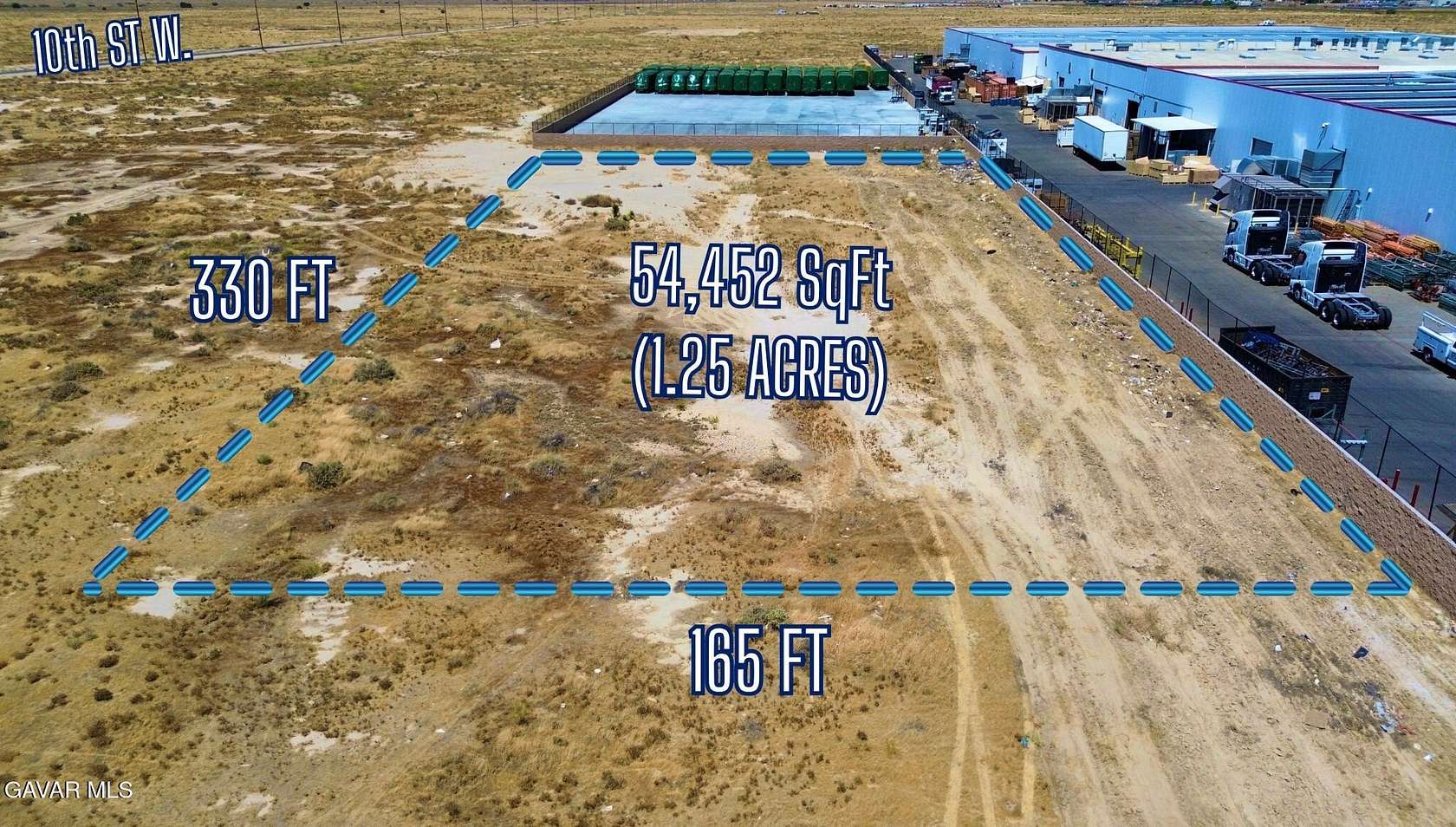 1.25 Acres of Commercial Land for Sale in Lancaster, California