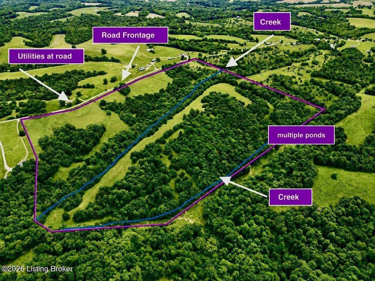 55.9 Acres of Land for Sale in Taylorsville, Kentucky