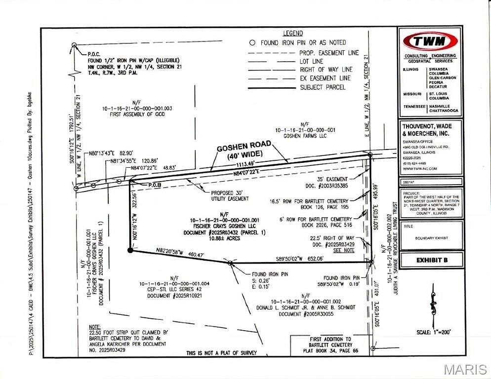 10.9 Acres of Land for Sale in Edwardsville, Illinois