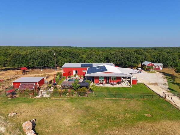13.9 Acres of Land with Home for Sale in Nocona, Texas
