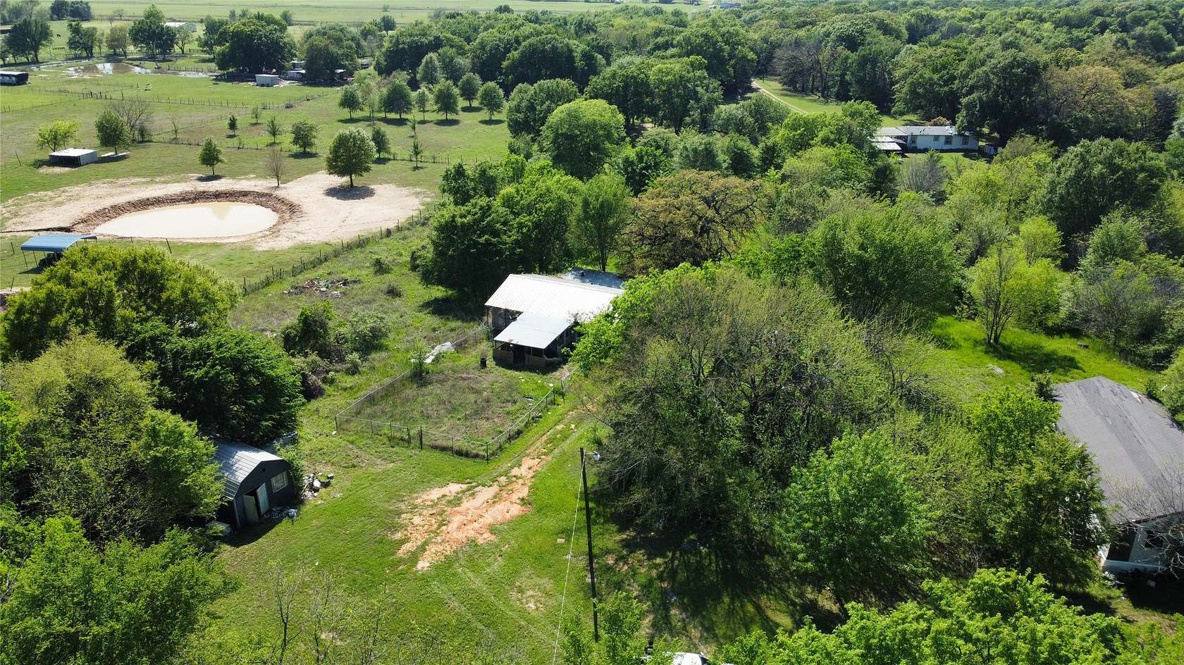 3.27 Acres of Land with Home for Sale in Kemp, Texas