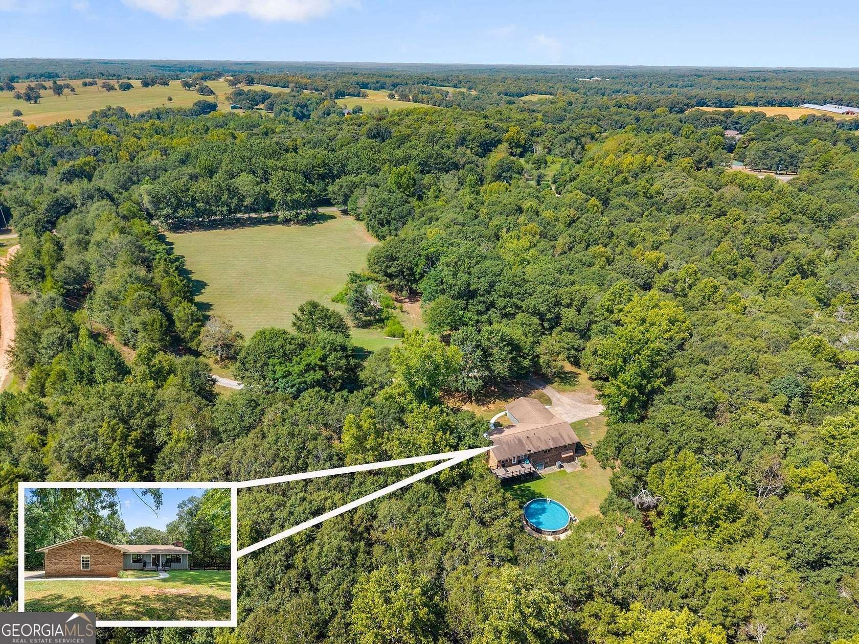 8.4 Acres of Land with Home for Sale in Danielsville, Georgia