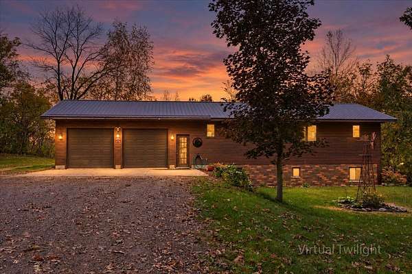 25.1 Acres of Recreational Land with Home for Sale in Knapp, Wisconsin
