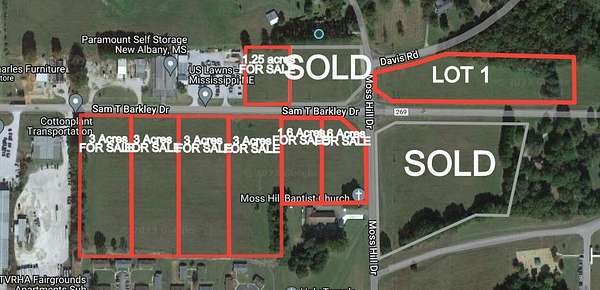 1.6 Acres of Land for Sale in New Albany, Mississippi