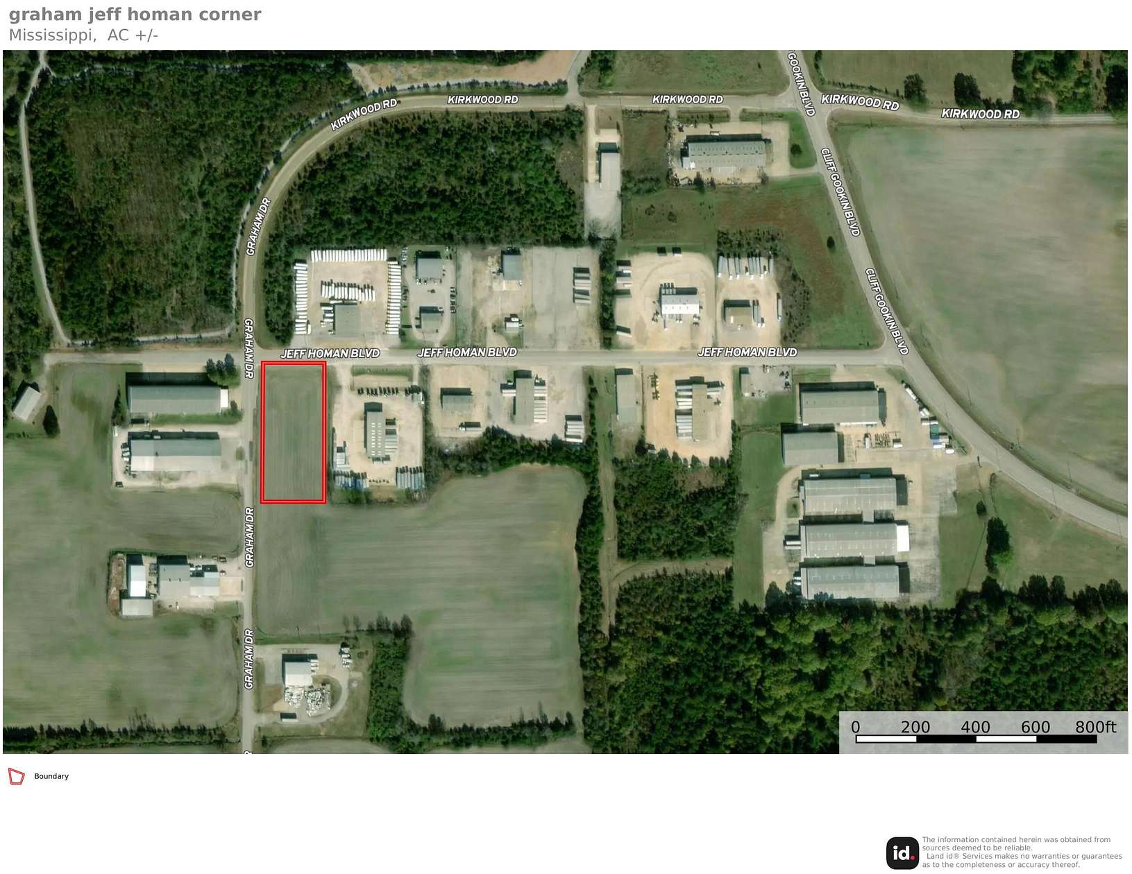 2.15 Acres of Commercial Land for Sale in Tupelo, Mississippi