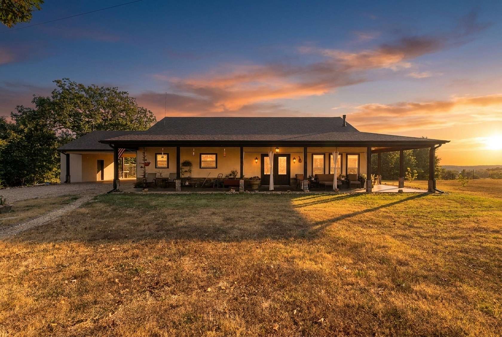 7 Acres of Land with Home for Sale in Wyandotte, Oklahoma