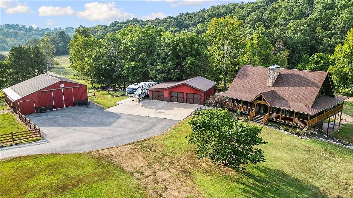 51.2 Acres of Land with Home for Sale in Garfield, Arkansas