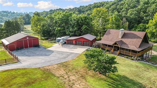 51.2 Acres of Land with Home for Sale in Garfield, Arkansas