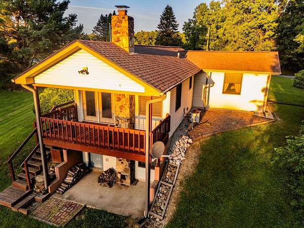 6.56 Acres of Land with Home for Sale in Coatesville, Indiana