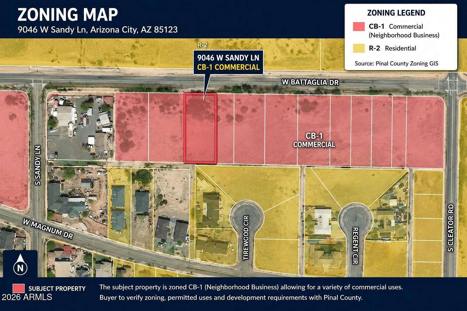 0.45 Acres of Commercial Land for Sale in Arizona City, Arizona