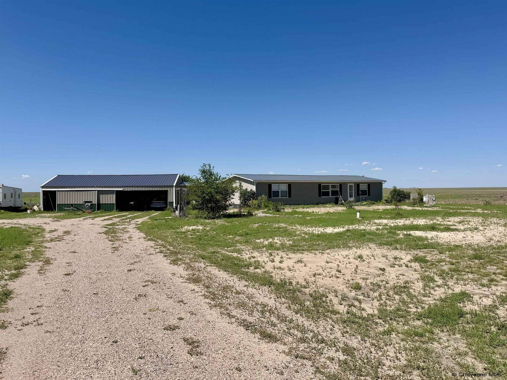 38.7 Acres of Land with Home for Sale in Pine Bluffs, Wyoming