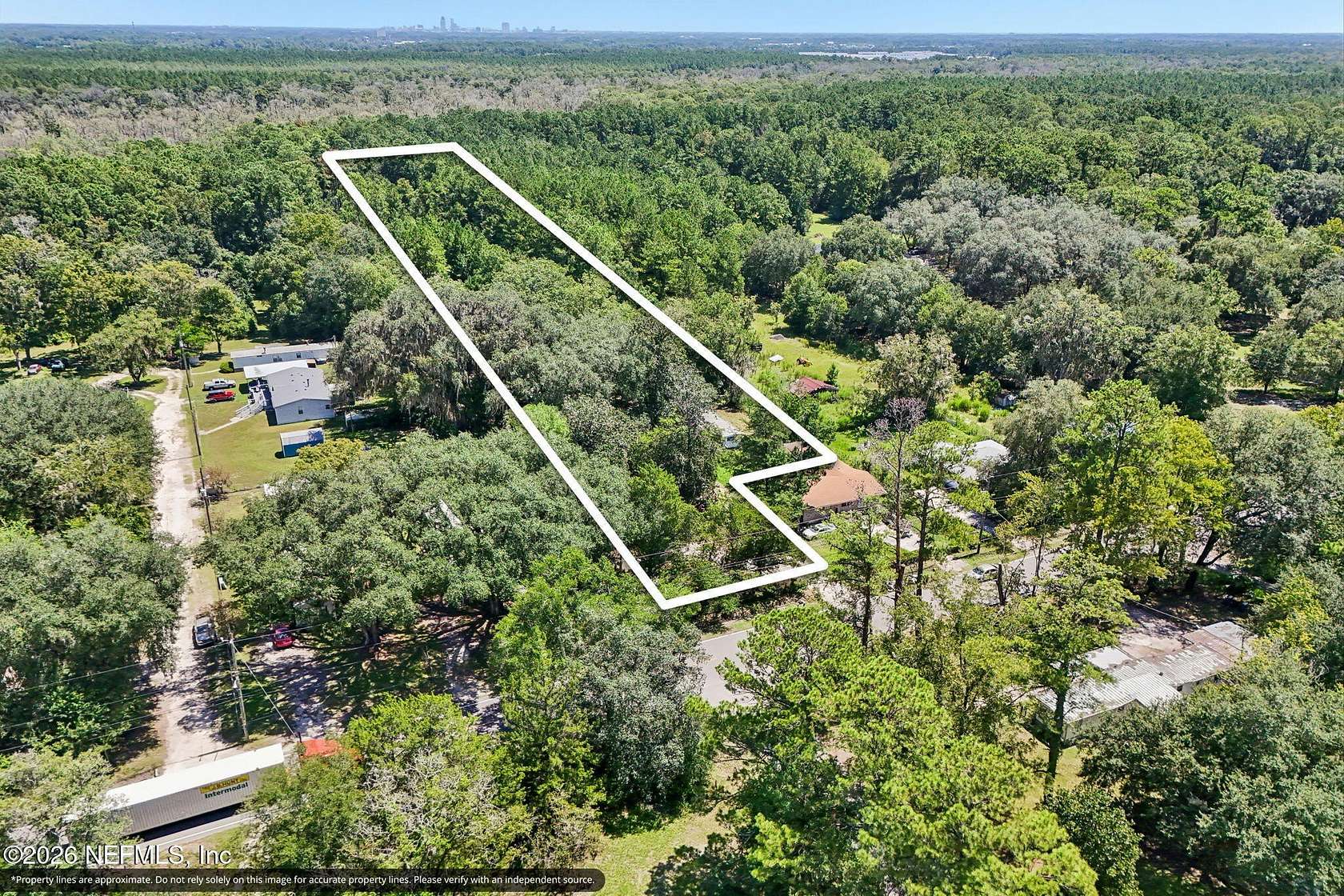 4.79 Acres of Land with Home for Sale in Jacksonville, Florida