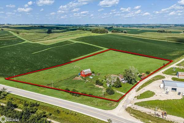 7.76 Acres of Land with Home for Sale in Exira, Iowa