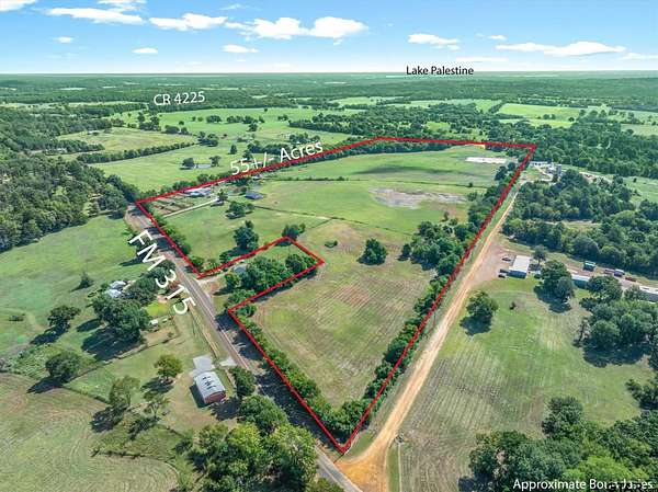 56.7 Acres of Land with Home for Sale in Poynor, Texas