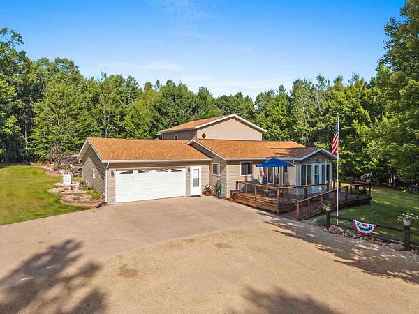 9.8 Acres of Land with Home for Sale in Amberg, Wisconsin