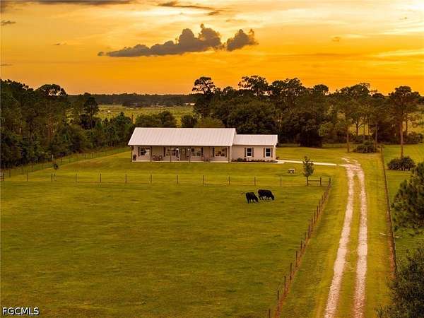 10.7 Acres of Land with Home for Sale in LaBelle, Florida