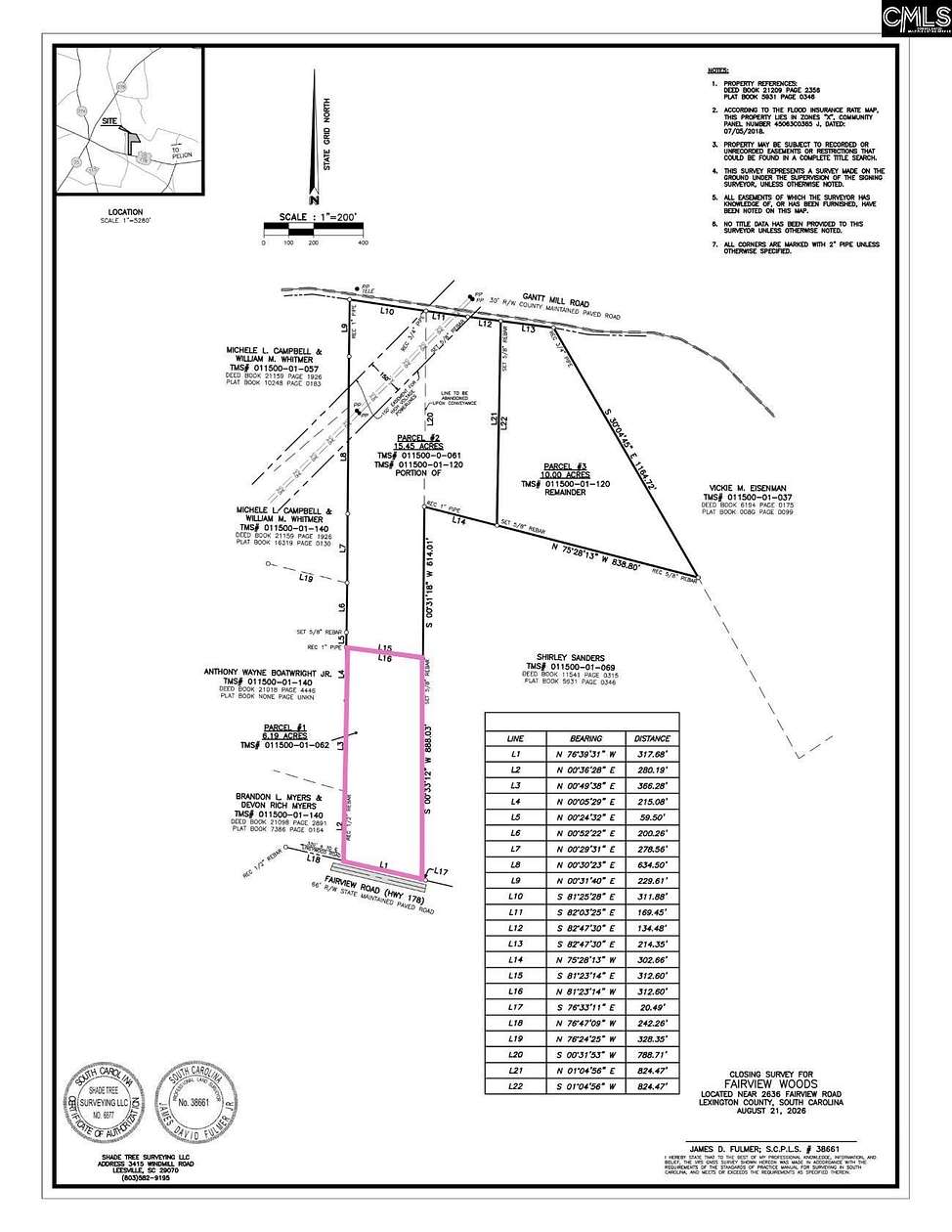 6.19 Acres of Residential Land for Sale in Leesville, South Carolina