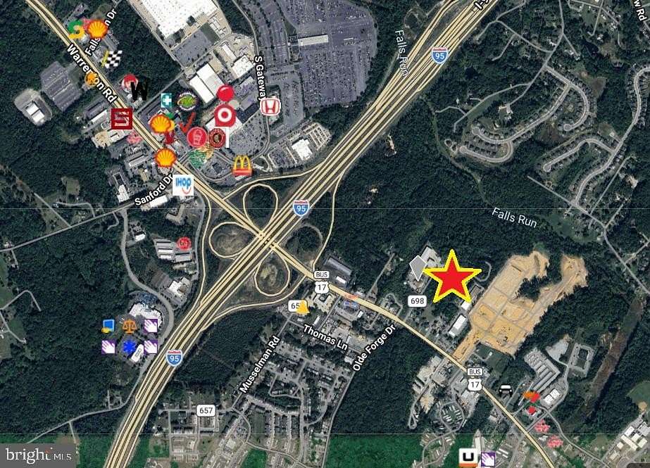 1.83 Acres of Commercial Land for Lease in Fredericksburg, Virginia