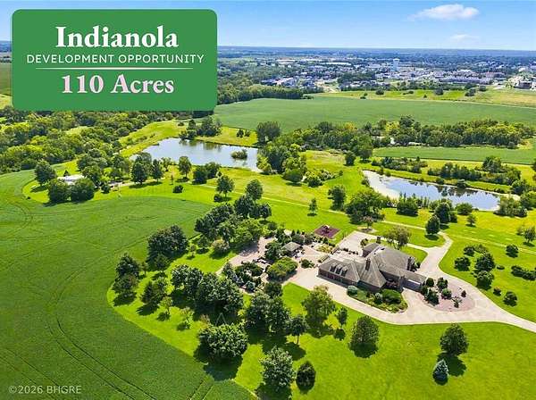 110 Acres of Land with Home for Sale in Indianola, Iowa