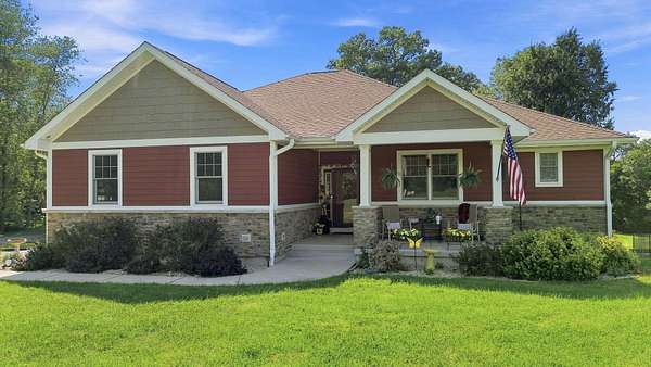 10 Acres of Recreational Land with Home for Sale in Wheatfield, Indiana