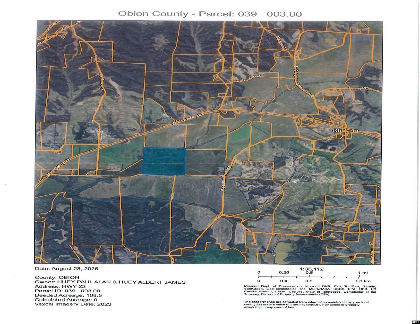 109 Acres of Recreational Land for Sale in Union City, Tennessee