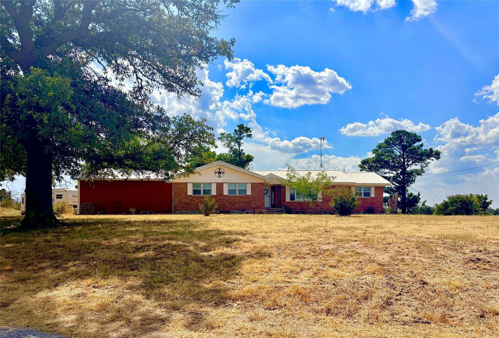 80 Acres of Agricultural Land with Home for Sale in Eastland, Texas