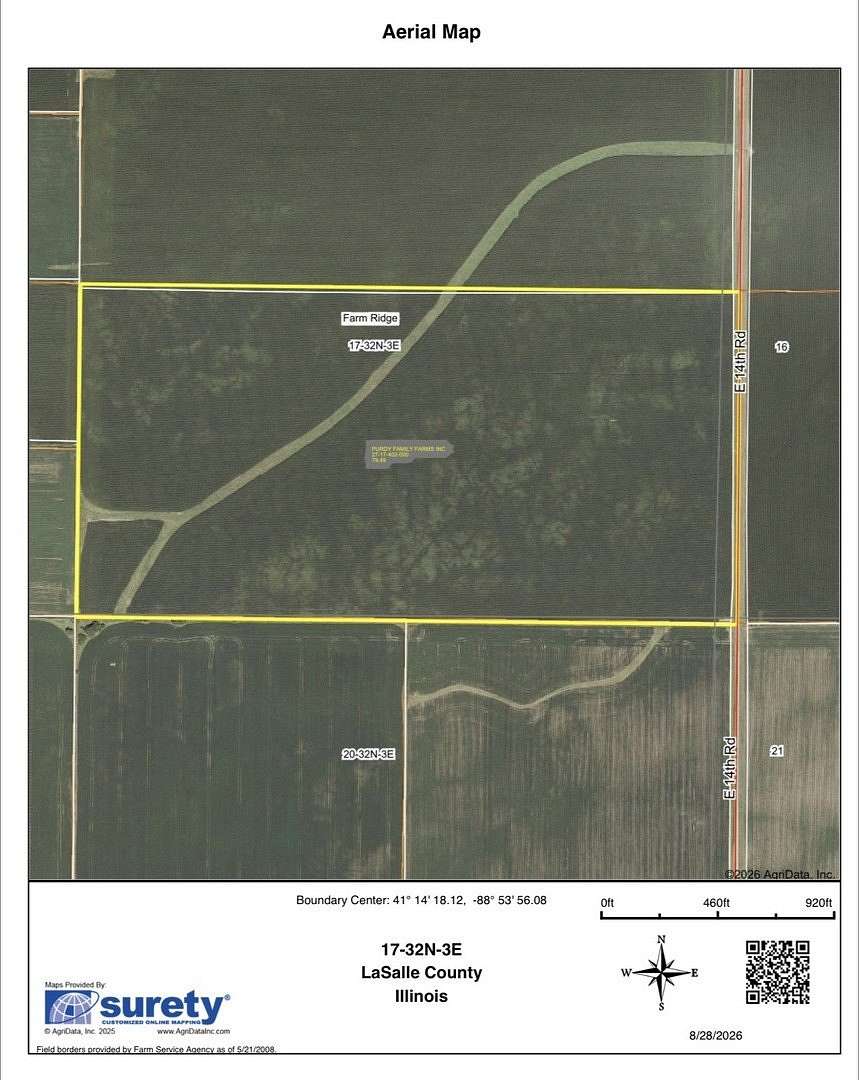 80 Acres of Agricultural Land for Sale in Ottawa, Illinois