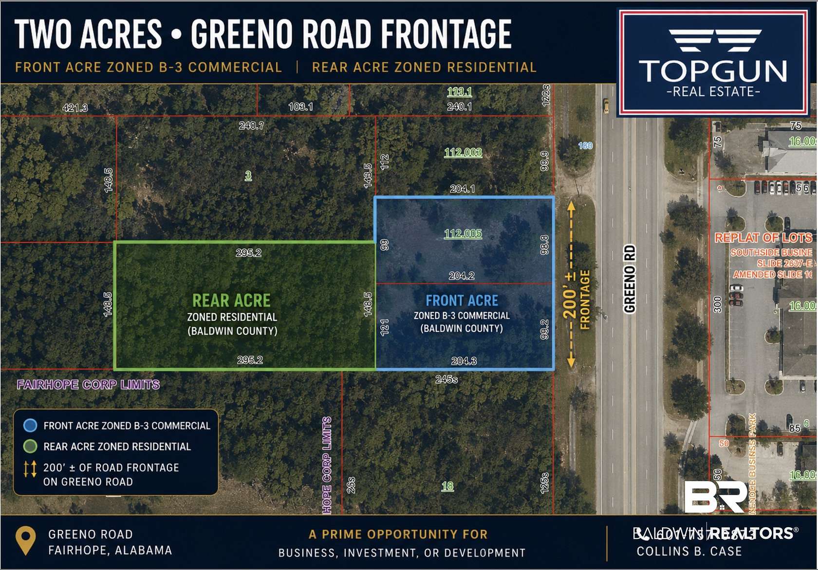 2 Acres of Mixed-Use Land for Sale in Fairhope, Alabama