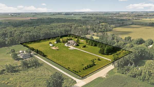 6.84 Acres of Land with Home for Sale in Claremont, Minnesota