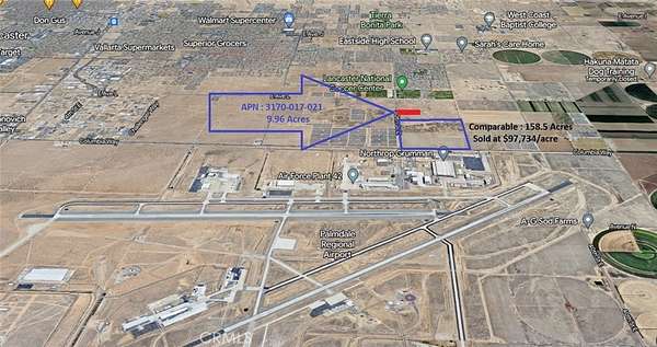 10 Acres of Commercial Land for Sale in Palmdale, California