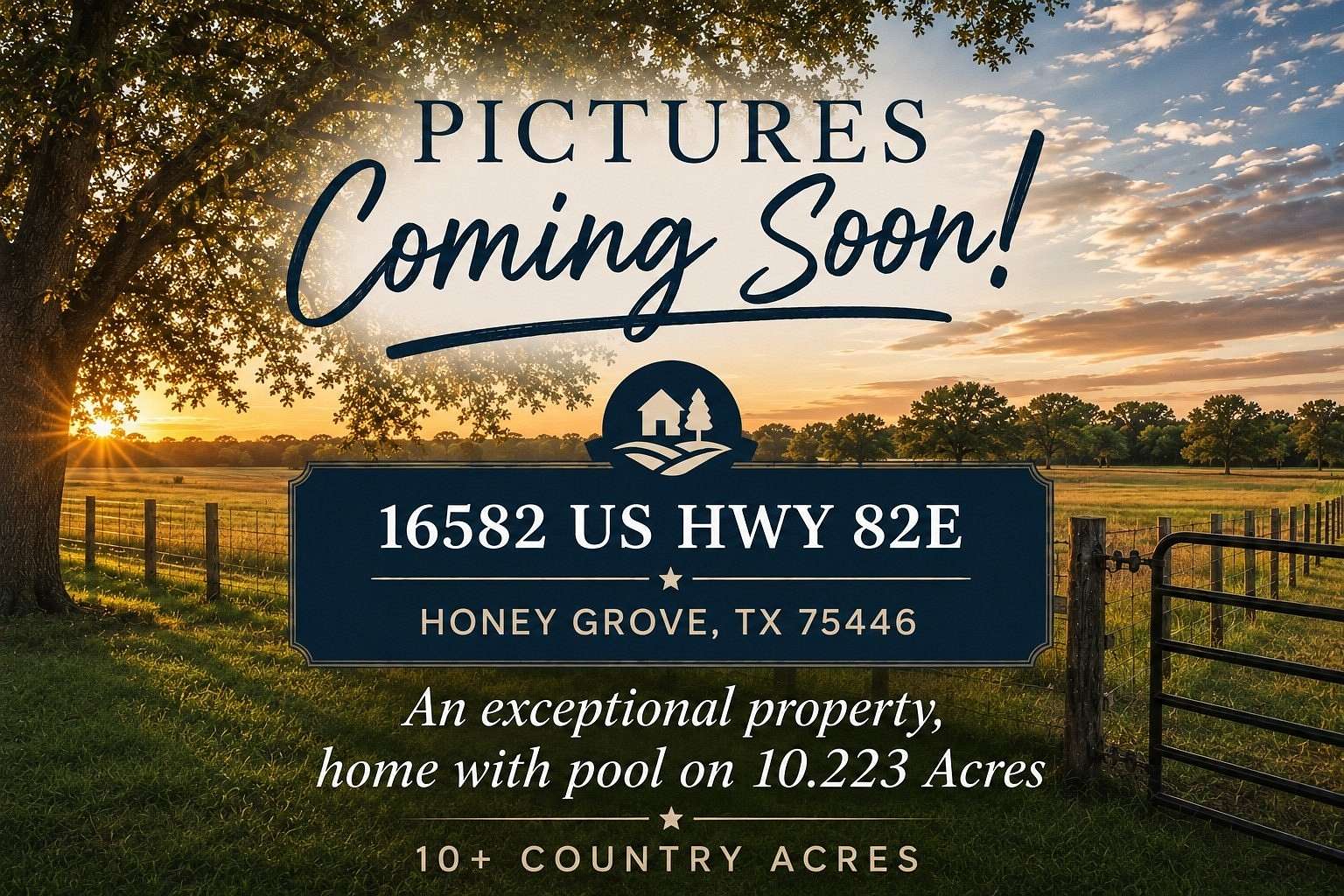 10.2 Acres of Land with Home for Sale in Honey Grove, Texas
