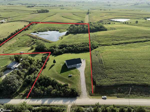 19.6 Acres of Recreational Land with Home for Sale in Red Oak, Iowa