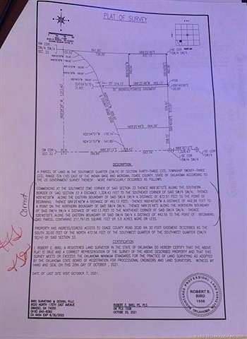 5 Acres of Residential Land for Sale in Hominy, Oklahoma