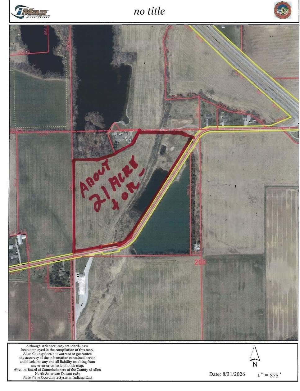 21 Acres of Agricultural Land for Sale in Hoagland, Indiana